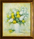 Žlté tulipány s orgovánom Žlté tulipány s orgovánom